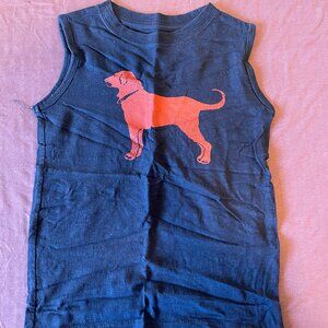 New Blue Kids Black Dog Tank top - Size Small